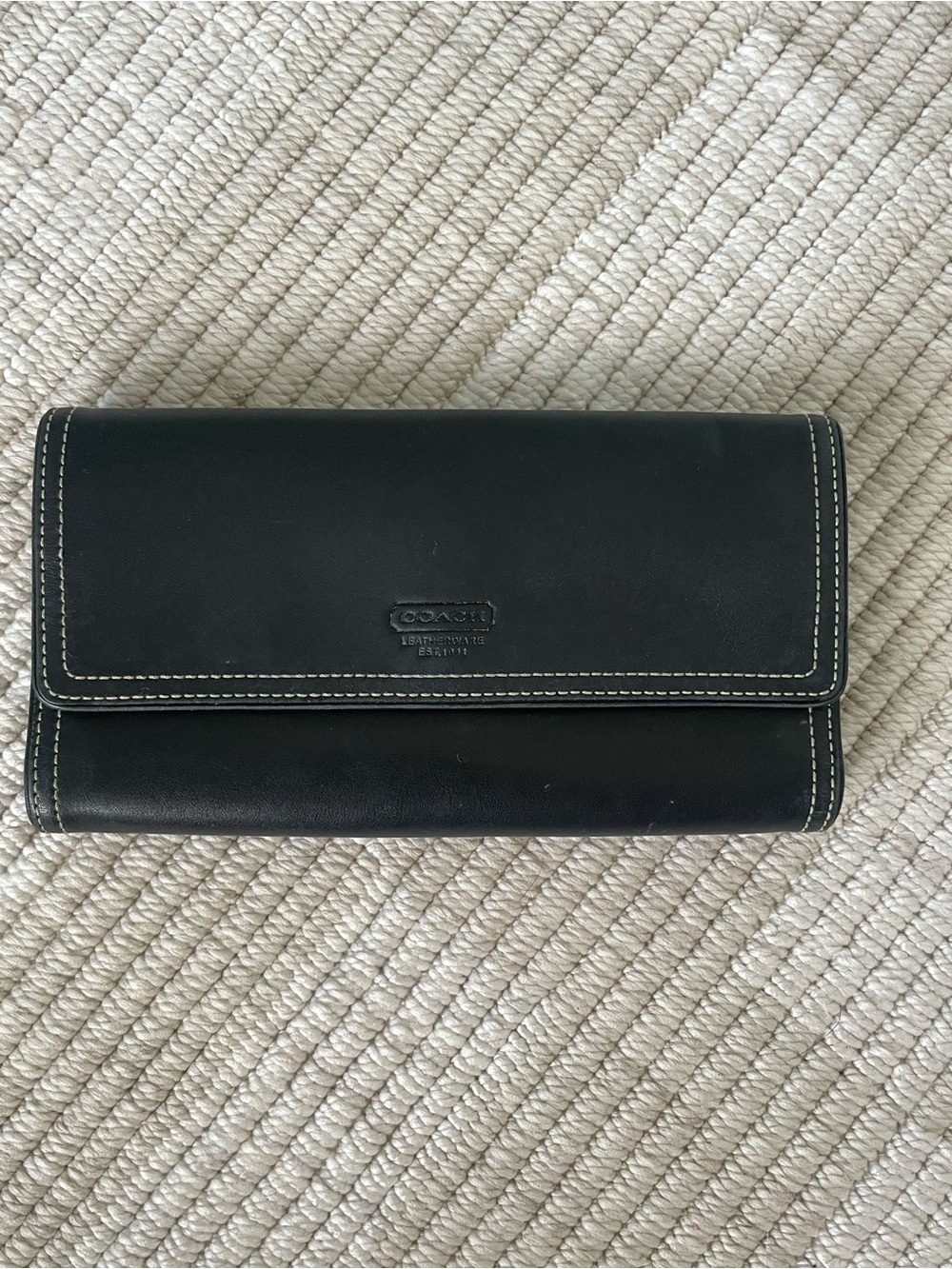 Vintage Coach Black Leather Wallet